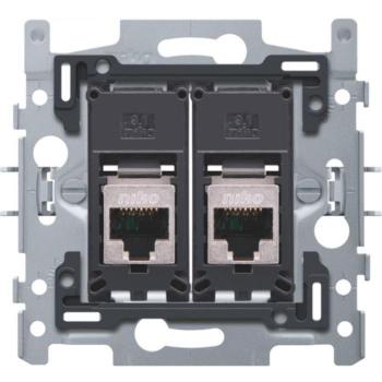 Socle prise informatique double fixation RJ45 Niko