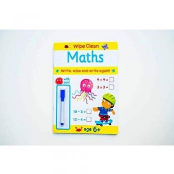 Wipe Clean Learning Book with Pen – Age 6+ Maths Edition