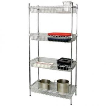 Chrome Baskets with 8 Pairs of Clips 457 x 915mm