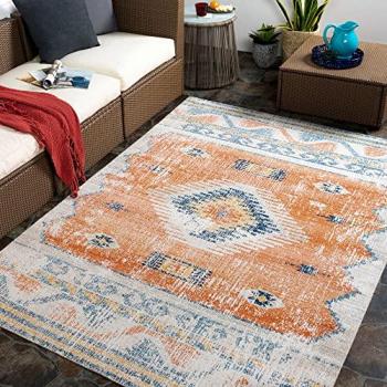 Surya alfombra exterior/interior rojo/azul 120x170