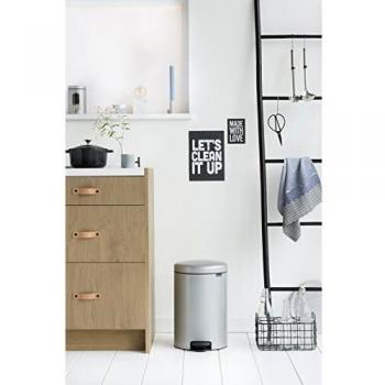 Cubo Pedal Brabantia 20 L, Acero Inoxidable, Gris