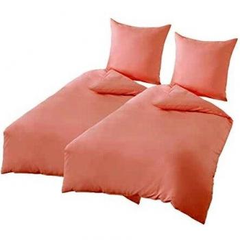 Copripiumino Letto Singolo 135x200, Set di 4 Pezzi in Microfibra Traspirante – Colore Rosa