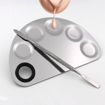 Cuchara de placa de mezcla de maquillaje de acero inoxidable