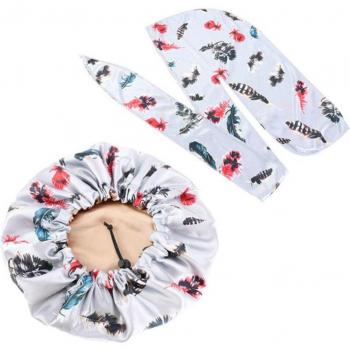 Men's and Women's Silky Print Durag and Bonnet