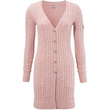 KangaROOS Lange Strickjacke mit modischem Zopfdesign