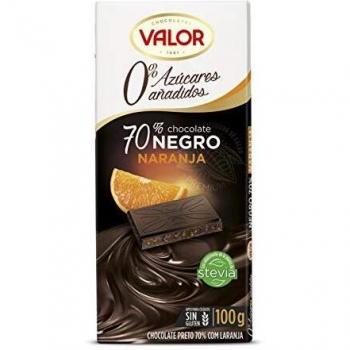 Sabor a Naranja: Chocolate Negro 70% Sin Azúcar 100g