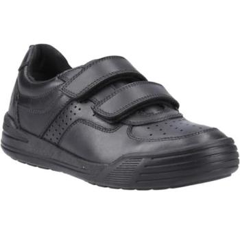 Youthful Sully Black Leather Court Shoes