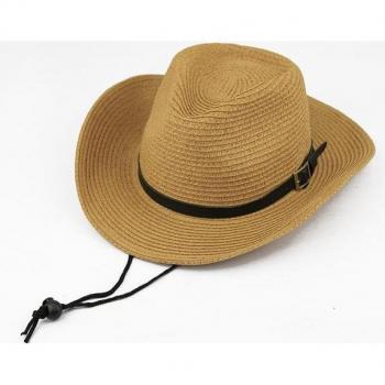 Sombrero de Paja Marrón Estilo Western
