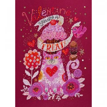 Kit di Cuciture Crociate su Tessuto Rosso Abris Art