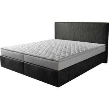 Lit-sommier-tapissier Dream-Well 180x200 cm microfibre anthracite vintage
