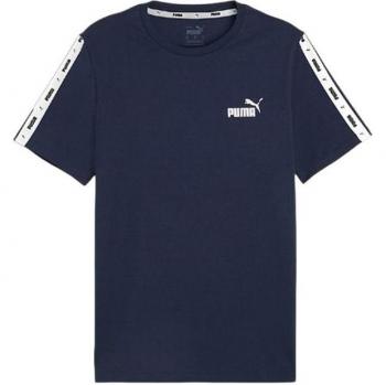 Puma Sportshirt Herren Ess+ Tape Tee Marineblau