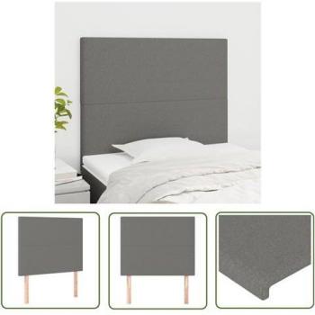 Dunkelgraue Bettkopfteile JINLEFU – 2 Stück, 100 × 5 × 78/88 cm
