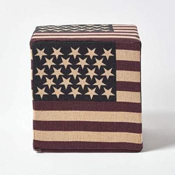 Pouf Carré Patriotique 36 x 36 x 38 cm
