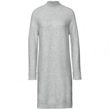 Street One Strickkleid mit Rippdetails grau