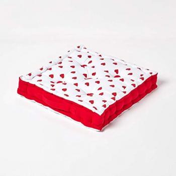 Cojín cuadrado corazón rojo 40 cm