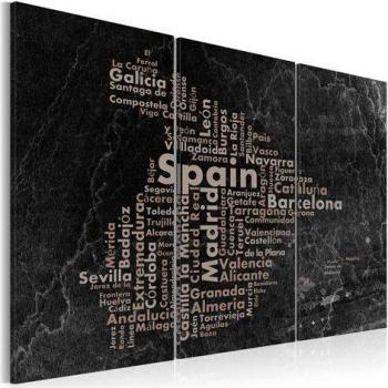 Lavagna Text Map Spagna Triptych 60x40