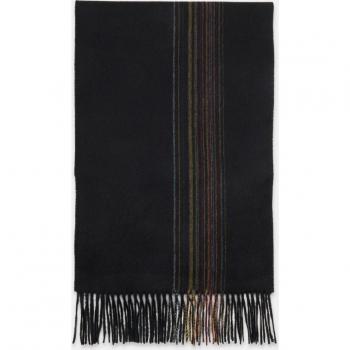 Bufanda Paul Smith negra de hombre con rayas offset