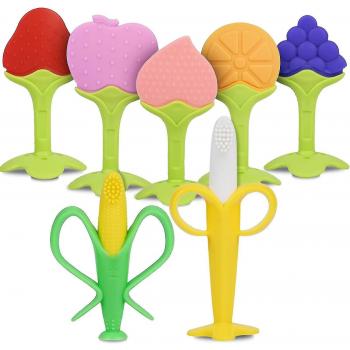 Entraînement Mâchoires Bébé – Jeu de 7 jouets en silicone