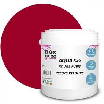 Peinture meuble acrylique velours-satin Aqua Bois 2,5L Rouge Rubis