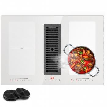 Klarstein Full House 77 Down Air System cuisinière induction + hotte aspirante 477 m³/h CEE A