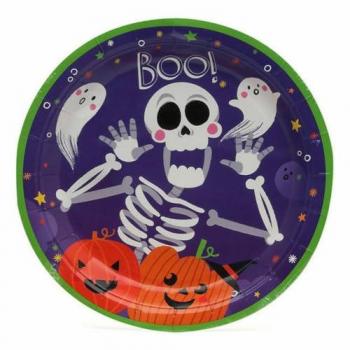 Pack de Platos Esqueleto Boo