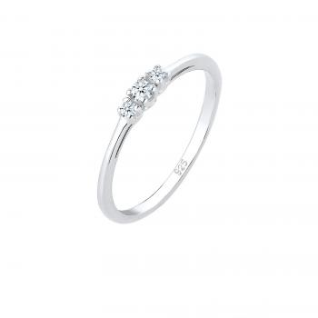 Elli PREMIUM Verlobungsring Damen Diamant (0.07 ct.) 925 Sterling Silber