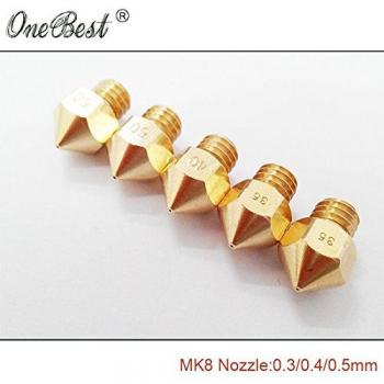 Copper MK8 3D Printer Nozzle Bundle – 0.2/0.25/0.3/0.35/0.4/0.5/0.6/0.8/1.0 mm