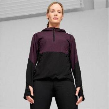 Camisa Deportiva Puma Seasons Microfleece para Mujer, Lila/Negro XS