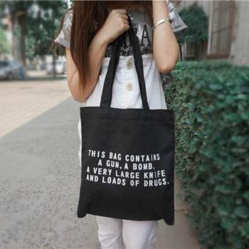 Bolso de Lona con Letras