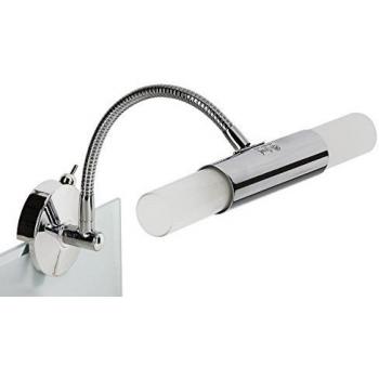 Spiegelleuchte Trango 2162‑028 „Modern“ – schwenkbare 2‑flammige Spiegelleuchte mit Chrom‑Flex