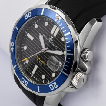 Jacques Lemans Hybromatic 1-2170D Herrenuhr mit Automatikwerk und Edelstahlarmband