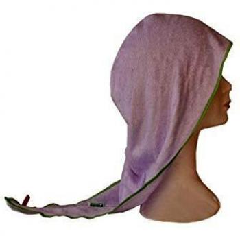 Turban cheveux parme