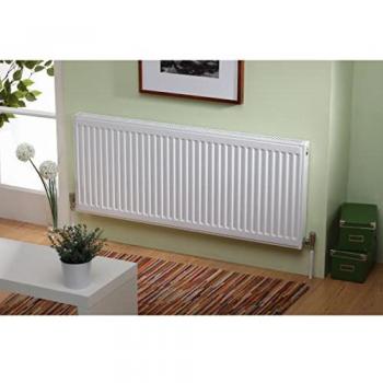 Kartell K-RAD Kompact Type 11 White Metal Horizontal Radiator 400mm x 2200mm Single Panel with Single Convector