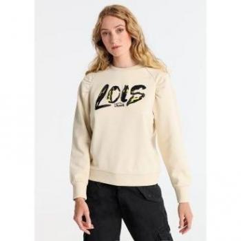Manga Larga Beige Lois Jeans Sin Capa Sudadera