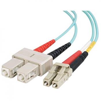 C2G 2m LC-SC 10Gb OM3 Duplex Multimode PVC Fibre Optic Cable