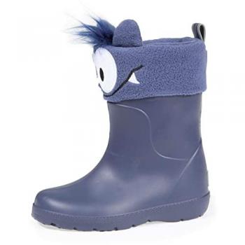 Bottes imperméables enfant bleu avec chaussettes isotoner 25/26