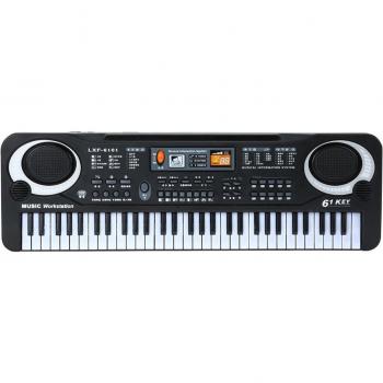 Piano Eléctrico Infantil 61 Teclas Negro