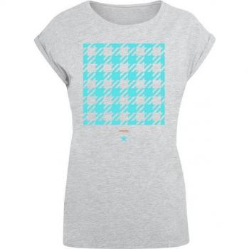 Damen T-Shirt Hahnentritt Karo blau, F4NT4STIC