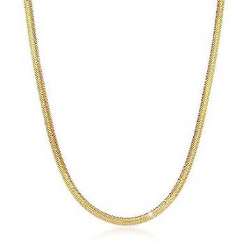 Collier Femme Argent 925 Maille Plate 40 cm