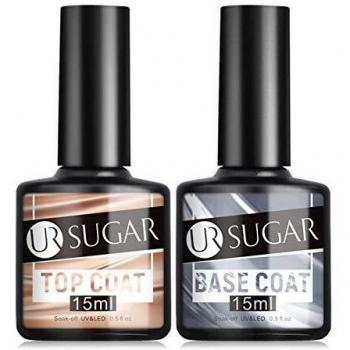 UR SUGAR 15 ml Soak‑Off UV‑Gel Nail Polish Kit – Top & Basisgel