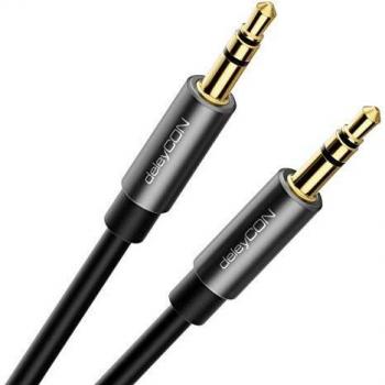 DeleyCON 1m Klinke Audiokabel für Handy und Smartphone