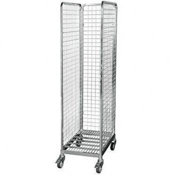 Kaiserkraft 3-seitiger Rollbehälter aus Stahl, LxB 640 x 460 mm