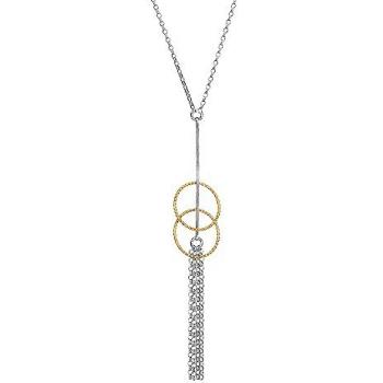 Collier Raffiné Bicolore avec Pendant Chaines