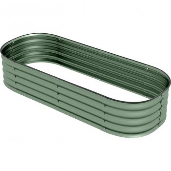 Gartentisch in Stahl für Gemüse & Blumen – modulare Bauweise, 150 × 62 × 30 cm (Grün)