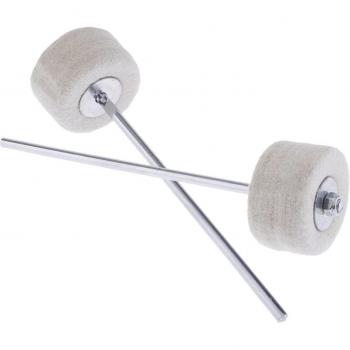 Large Felt Bass Drum Beater Mallet, 2 Pieces, White