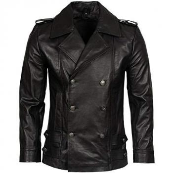 Herren Peacoat Infinity Leder Leiden Schwarz L