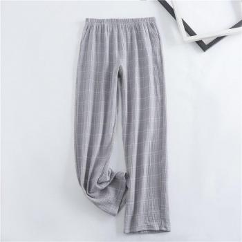 Pantalon décontracté à carreaux grande taille