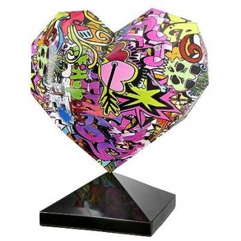Wanddekoobjekt CASABLANCA BY GILDE Skulptur Herz Magento Gr. B/H/T: 38,5cm x 15cm x 5cm, bunt