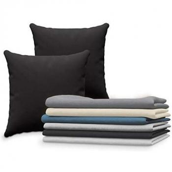 Couverture d’Oreiller en Jersey Coton – Set 2 pièces – 65x65 cm