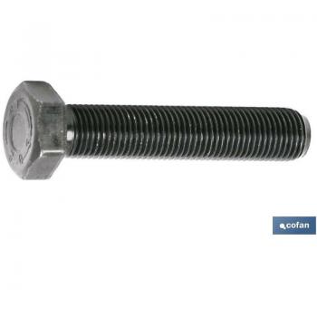 Tornillo DIN 933 C-8.8 UNF 3/4 x 60 mm Color Negro Caja 5 Unidades